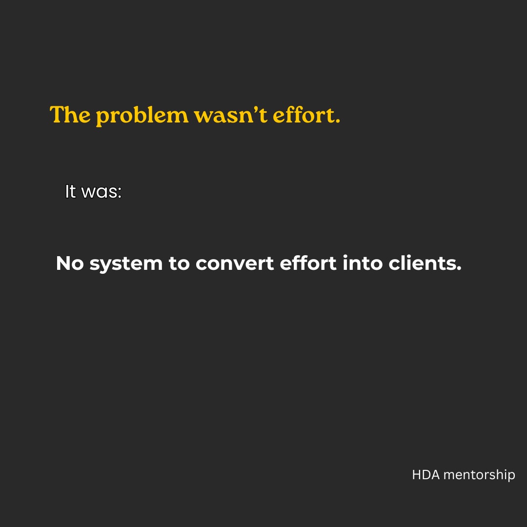 The problem wasn't effort